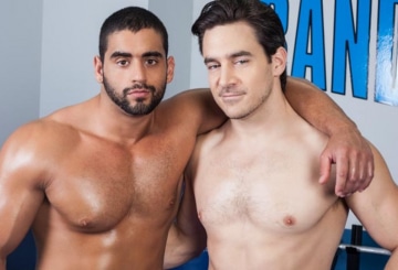 Penthouse Gold HD porn video: Straight Gym Hunks Chris Rockway and Angelo Antonio have a hot wrestle fuck