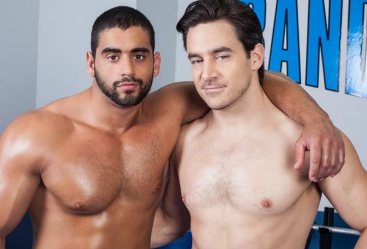 Penthouse Gold HD porn video: Straight Gym Hunks Chris Rockway and Angelo Antonio have a hot wrestle fuck