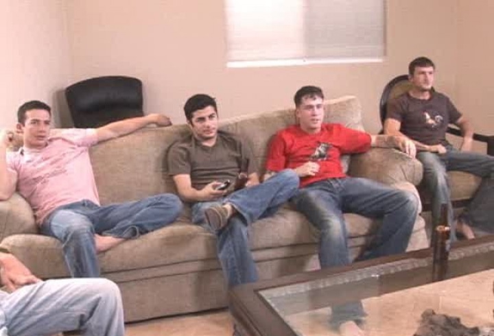 Penthouse Gold HD porn video: 5 Guy Circle Jerk Pt1