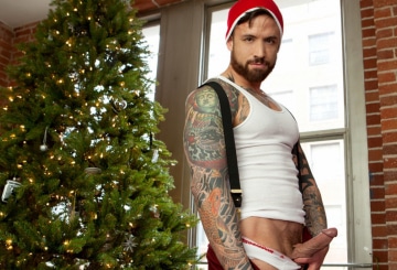 Penthouse Gold HD porn video: Brett Swanson and Jordan Levine ass fuck for the Holidays